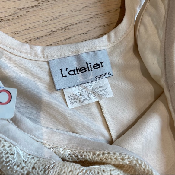 Vintage L’atelier Clientele Maxi Dress, Sleeveless, Cream, Lined, Women’s US S/M - Picture 11 of 14
